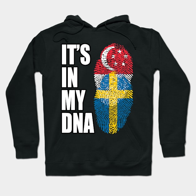 Singaporean And Swedish Vintage Heritage DNA Flag Hoodie by Just Rep It!!